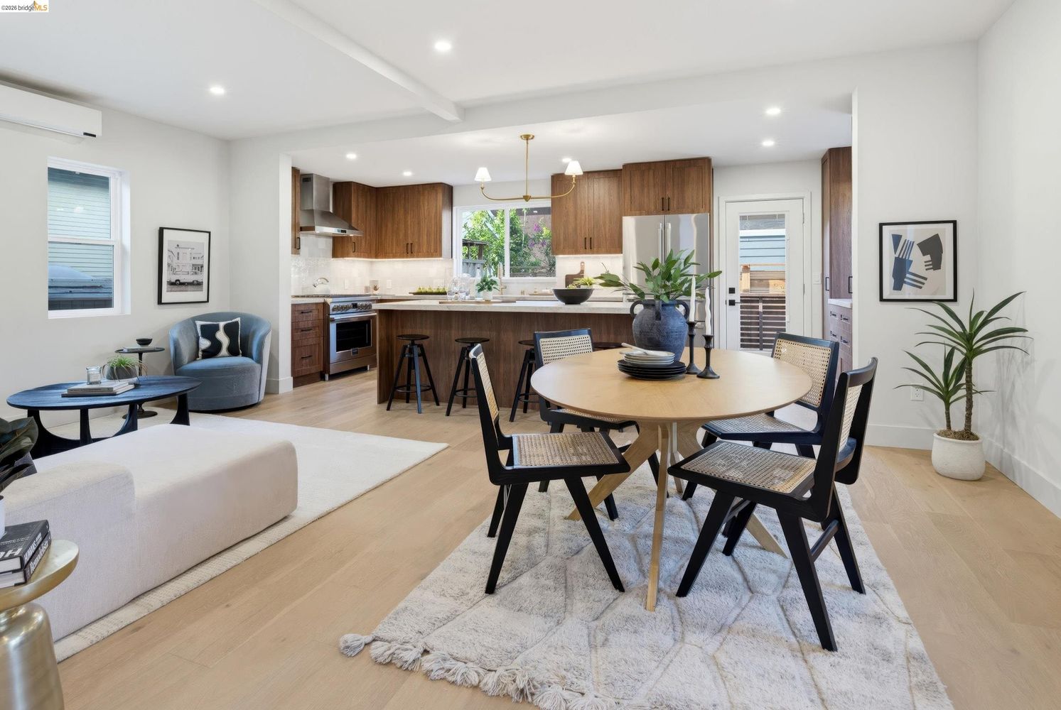 Berkeley dining and kitchen with custom wood cabinetry by Millwork USA